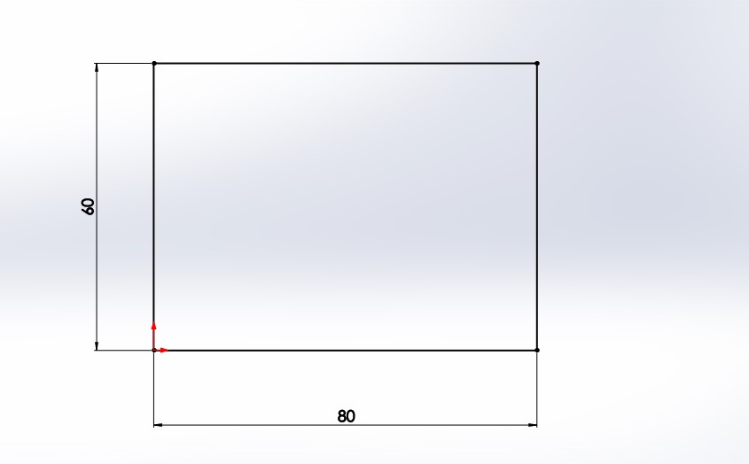 Drafting a rectangle in solidworks
