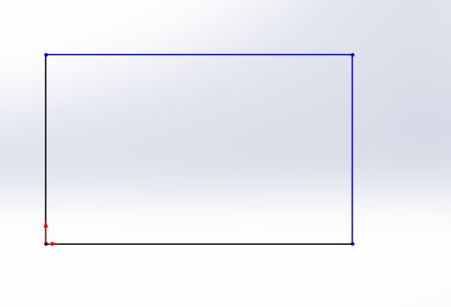 Creating a rectangle in SolidWorks